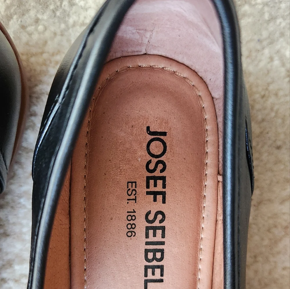 Josef Seibel Fenja 18 black leather mary jane flat comfort shoe 10-10.5 new! - Picture 7 of 9